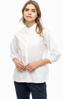 Белая хлопковая рубашка оверсайз Ichi