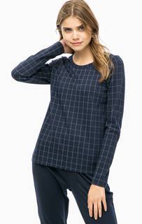 Синий свитшот в клетку Ichi