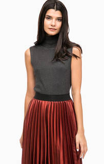 Серый трикотажный топ с высоким воротом B.Young