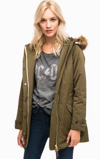 Парка цвета хаки с капюшоном Lee