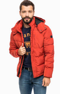 Красная стеганая куртка с капюшоном Wrangler