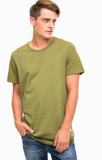 Хлопковая футболка цвета хаки Jack & Jones