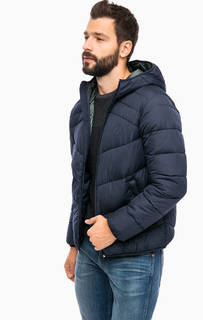Демисезонная синяя куртка с капюшоном Jack & Jones