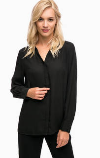 Черная блуза с длинными рукавами Selected