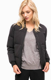 Короткий стеганый пуховик черного цвета Selected