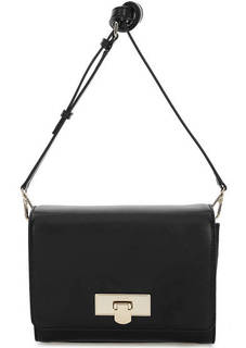 Черная кожаная сумка через плечо Dkny
