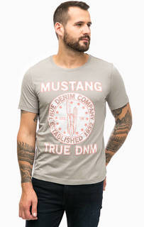 Хлопковая футболка с принтом Mustang