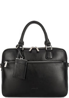 Черная кожаная сумка на двухзамковой молнии Picard