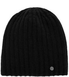 Черная вязаная шапка из шерсти Canoe