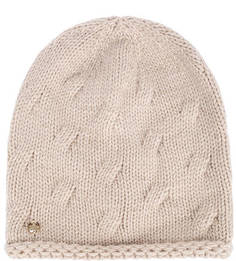 Бежевая шапка с металлизированной нитью Canoe