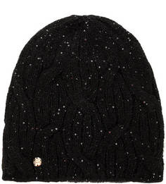 Черная шапка с пайетками Canoe