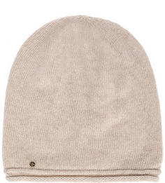 Бежевая вязаная шапка из шерсти Canoe