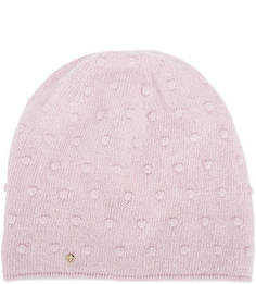 Розовая вязаная шапка из шерсти и ангоры Canoe