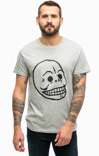 Серая футболка с принтом Cheap Monday