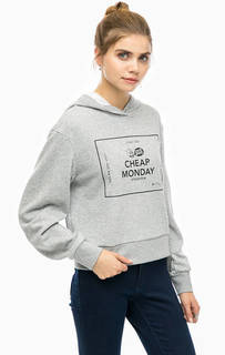 Серая толстовка с капюшоном Cheap Monday