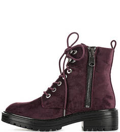 Фиолетовые текстильные ботинки на молнии и шнуровке S.Oliver