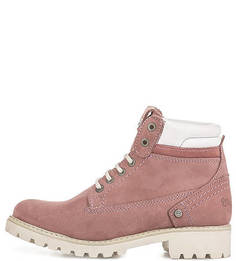 Утепленные розовые ботинки из нубука Wrangler