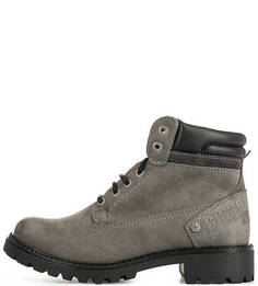 Утепленные серые ботинки из нубука Wrangler