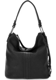 Черная кожаная сумка на молнии Gianni Conti