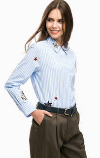 Хлопковая рубашка с вышивкой Scotch&Soda