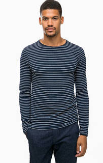 Синяя хлопковая футболка в полоску Scotch&Soda