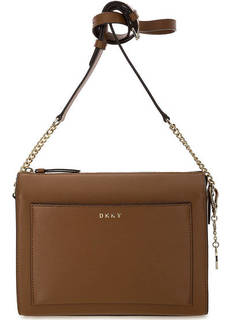 Маленькая кожаная сумка на молнии Dkny