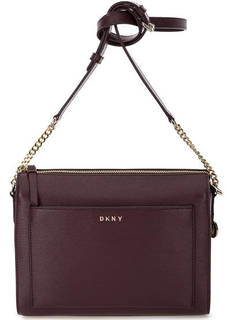 Маленькая кожаная сумка на молнии Dkny