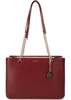 Кожаная сумка с длинными ручками Dkny