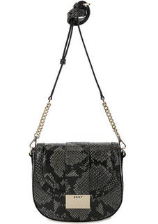 Замшевая сумка с откидным клапаном Dkny