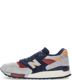 Замшевые кроссовки с текстильными вставками New Balance