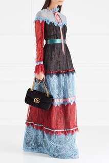 Бархатная сумка GG Marmont Gucci