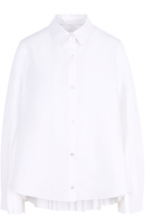 Хлопковая блуза с плиссированными вставками Clu