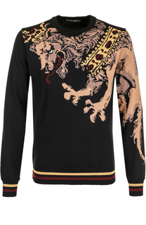 Джемпер из смеси шерсти и кашемира с принтом Dolce &amp; Gabbana