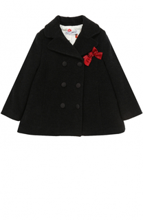 Укороченное двубортное пальто с бантом Dolce &amp; Gabbana