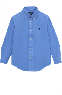 Хлопковая рубашка с воротником button down Polo Ralph Lauren