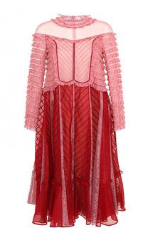 Платье свободного кроя с оборками Valentino
