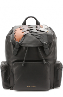 Кожаный рюкзак с аппликацией Burberry