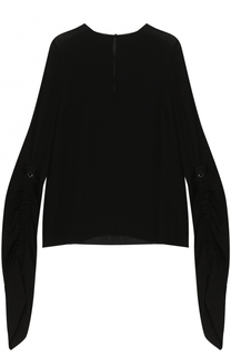 Блуза с удлиненными расклешенными рукавами Saint Laurent