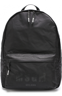Текстильный рюкзак с внешним карманом на молнии MSGM