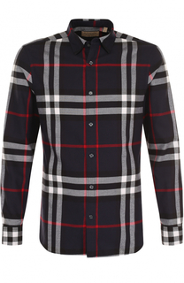 Хлопковая рубашка в клетку Burberry