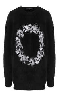 Шерстяной пуловер с контрастной вышивкой Givenchy