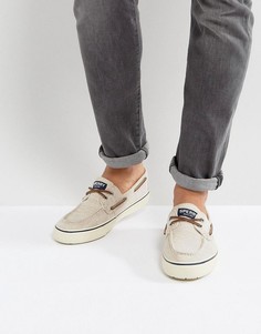 Льняные мокасины Sperry Topsider Bahama - Бежевый