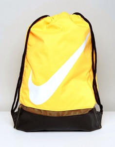 Желтый рюкзак с затягивающимся шнурком и логотипом Nike BA5424-818 - Желтый