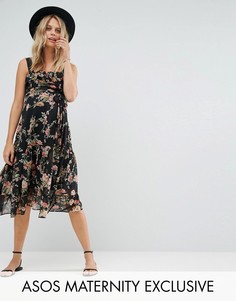 Платье с цветочным принтом ASOS Maternity - Мульти