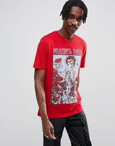 Свободная футболка с принтом Grateful Dead ASOS - Красный