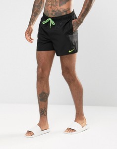 Черные короткие шорты для плавания с тиснением и логотипом Nike NESS7434001 - Черный