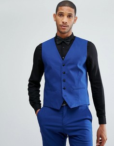 Приталенный жилет под смокинг Selected Homme - Синий