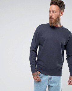 Свитшот с заниженной линией плеч Selected Homme - Темно-синий