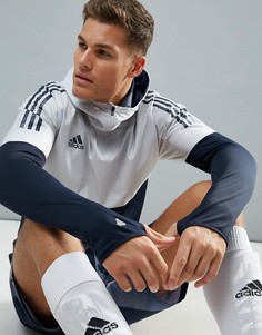 Худи темно-синего цвета adidas Football CE9574 - Темно-синий