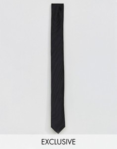Черный суперузкий галстук Noose &amp; Monkey - Черный